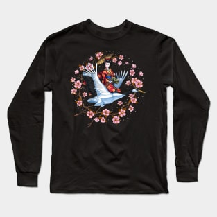 Japanese Crane Geisha Long Sleeve T-Shirt